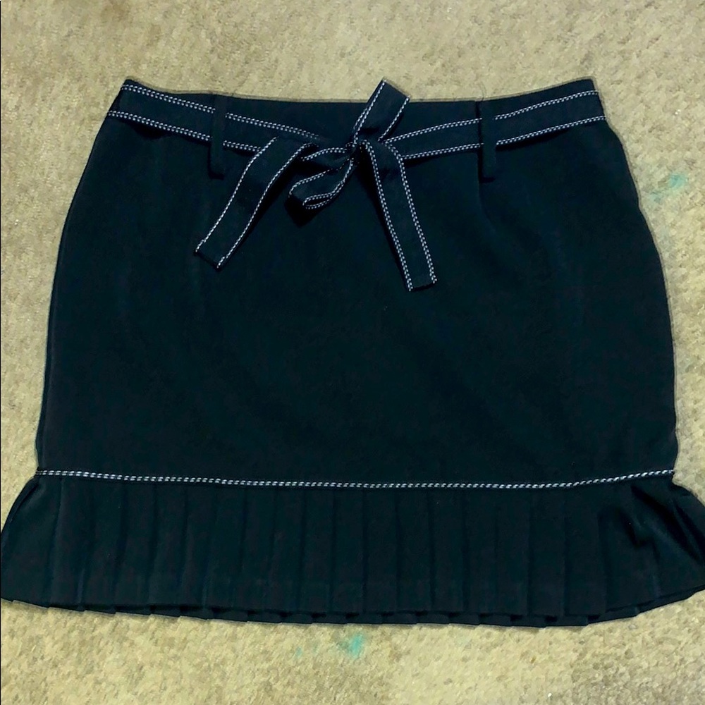 Pleated/ Ruffled sexy black skirt